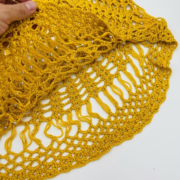 NWT knit mustard gold BEACH COVERUP TOP - Picture 3 of 5